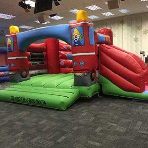 Firefighter Bouncy Castle with Slide for hire Ashford Kent